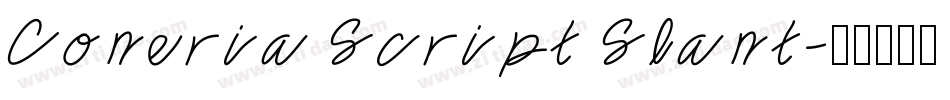 Coneria Script Slant字体转换